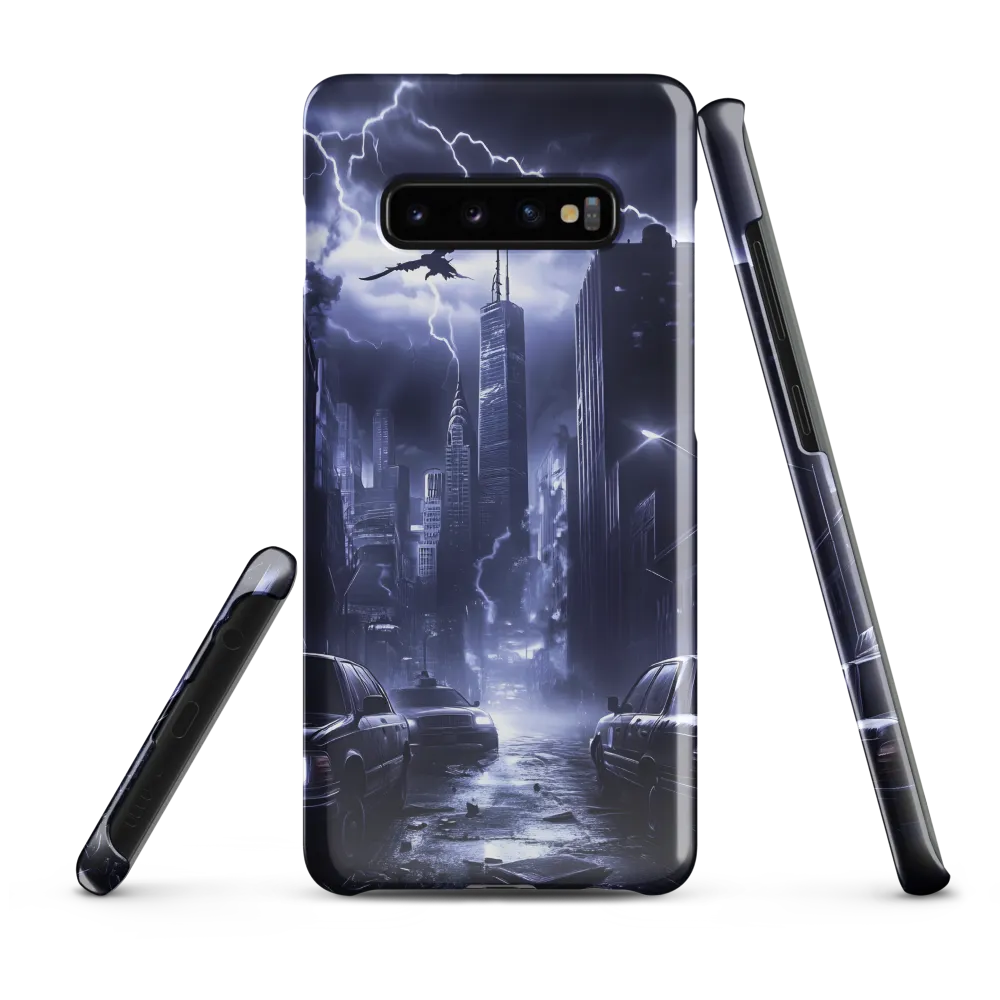 Stormy Cityscape: Shadows of the Night | Phone Case |  S10 Plus | Snap Case | Glossy