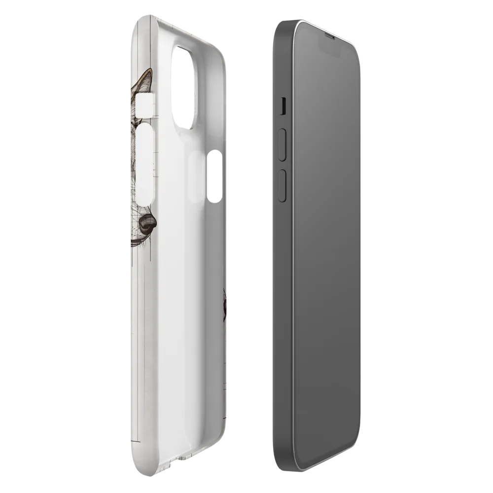 Geometric Harmony: The Essence of Wolves | Phone Case |  14 Plus | Snap Case | Matte