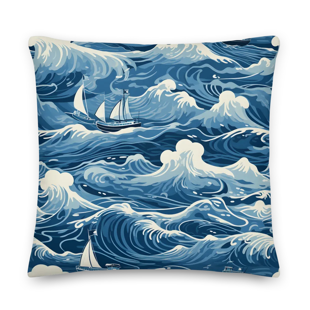 Nautical Dreams: Waves of Adventure | Pillow | 22″×22″