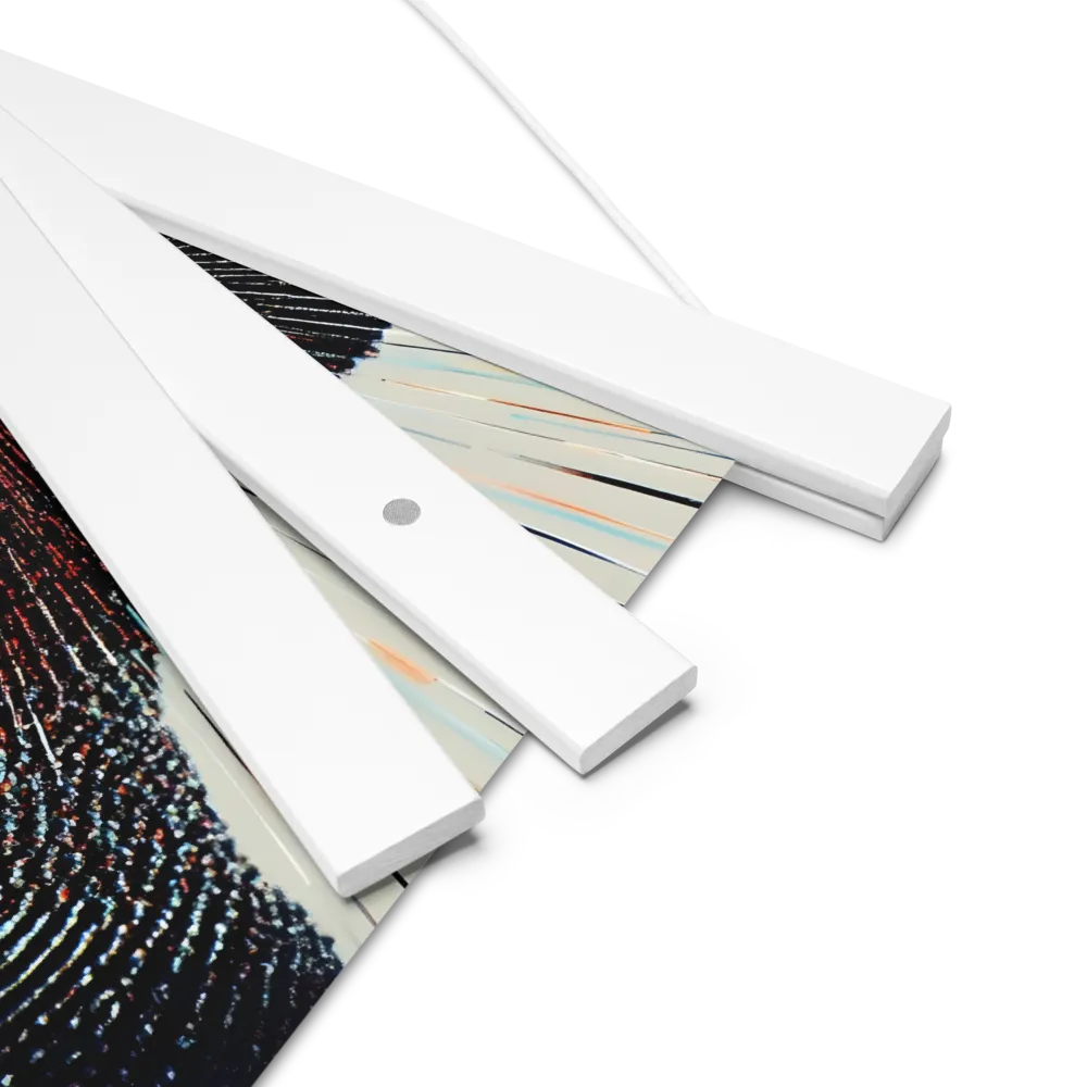 Radiant Reflection: An Abstract Journey of Thought | Poster With White Wood Hanger | 10″×10″