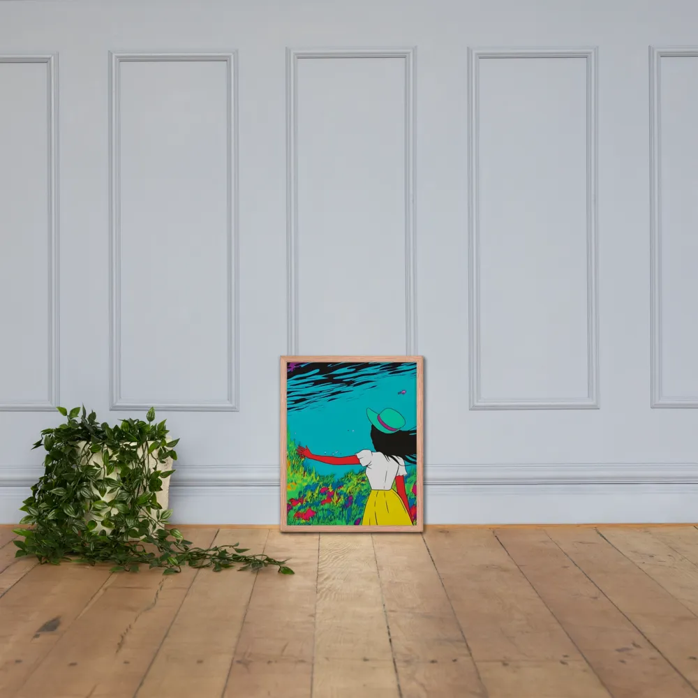 Whimsical Encounter | Poster with Red oak Frame | 16″×20″