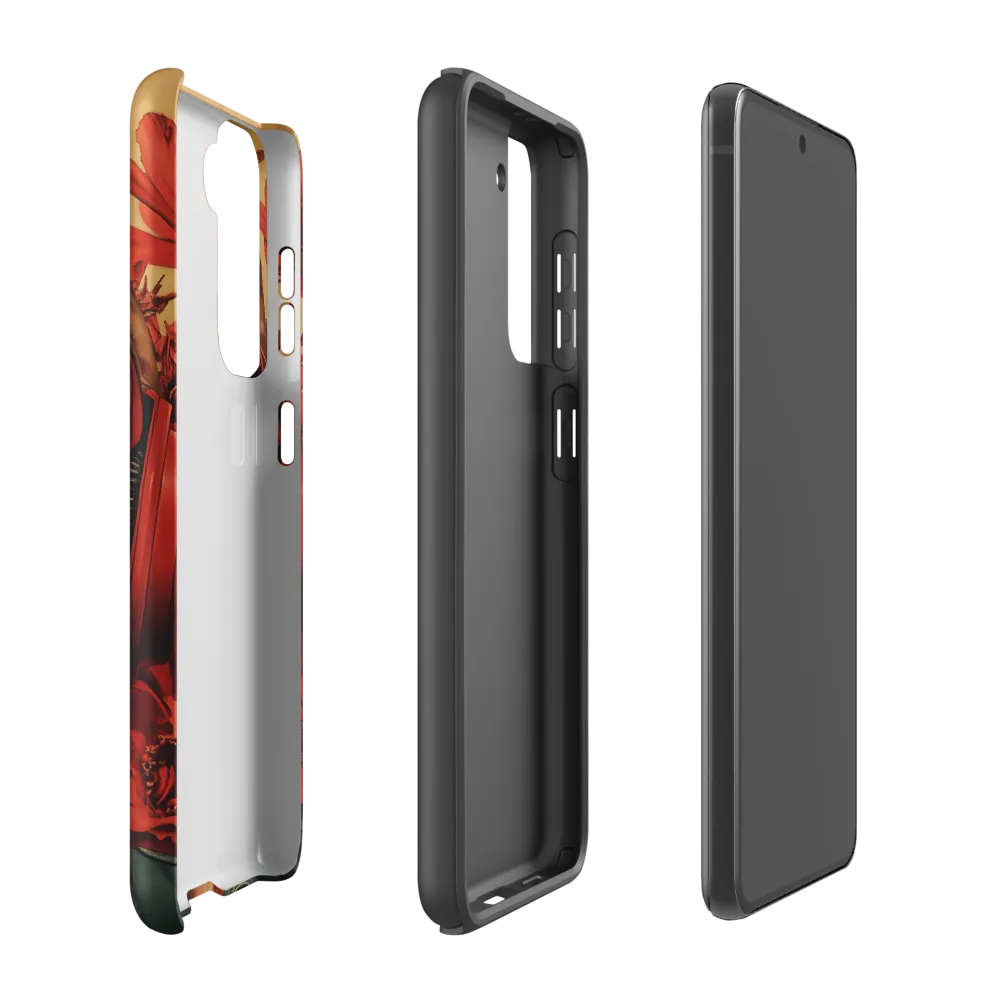 Defiant Portrait in a Floral Realm | Phone Case |  S21 FE | Tough Case | Matte