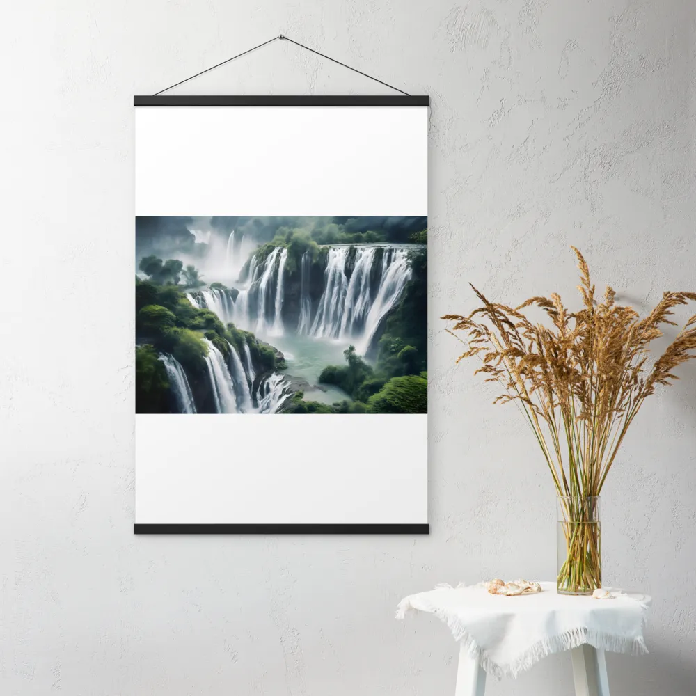 Whispers of the Cascades | Poster With Black Wood Hanger | 24″×36″