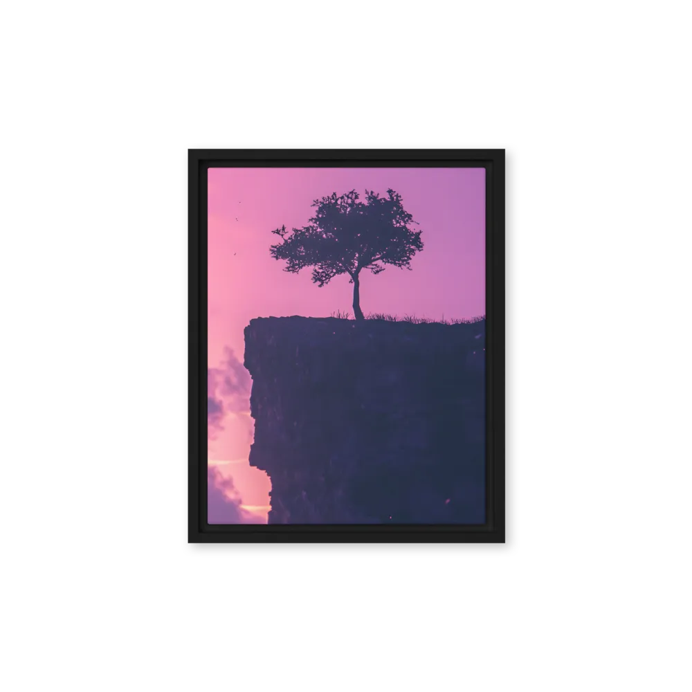 Solitude on the Edge | Canvas with Black Frame | 11″×14″