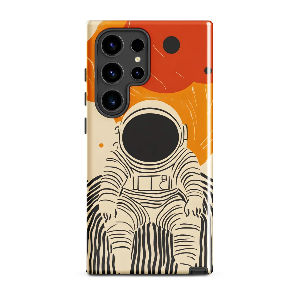 Astronaut in Cosmic Thoughts | Phone Case |  S24 Ultra | Tough Case | Glossy