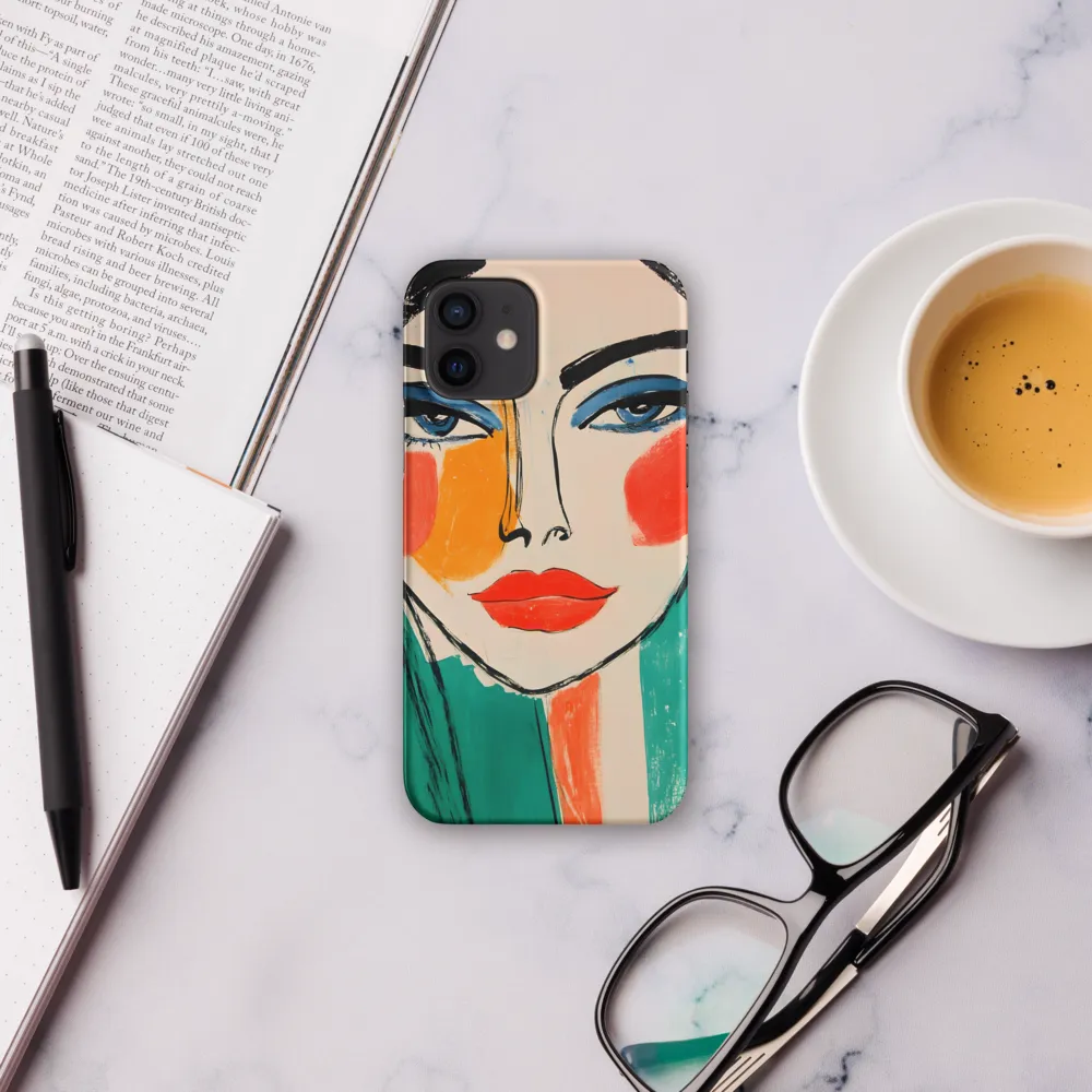 Vivid Portrait of a Modern Muse | Phone Case |  12 | Snap Case | Matte