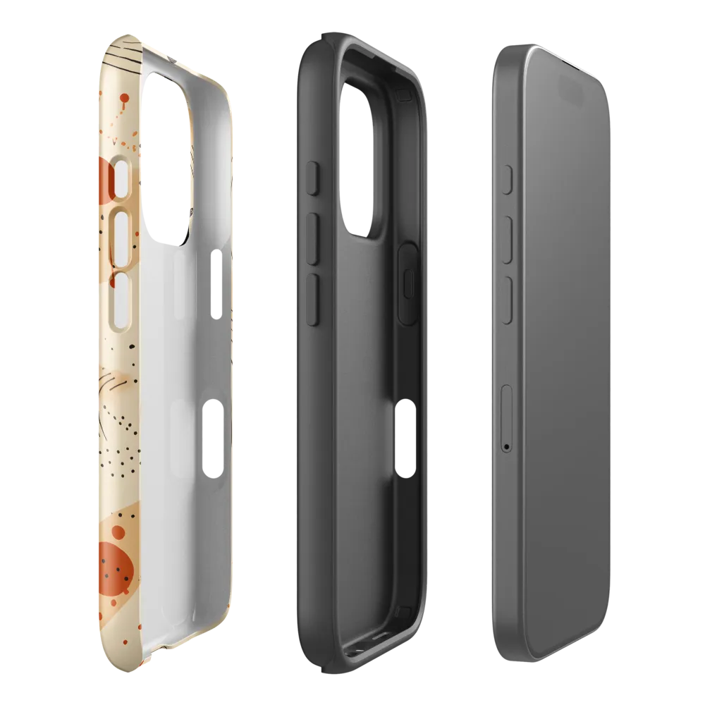Playful Patterns in Earth Tones | Phone Case |  16 Pro | Tough Case | Glossy