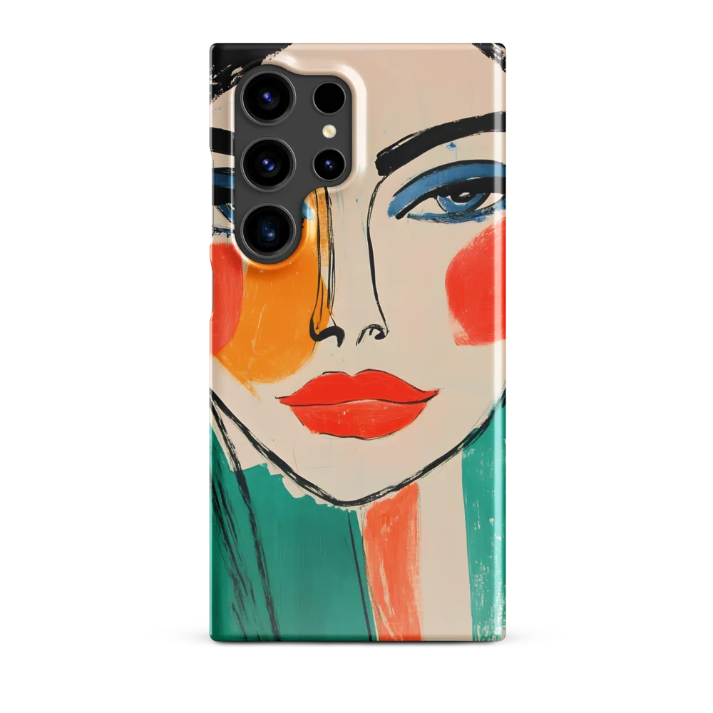 Vivid Portrait of a Modern Muse | Phone Case |  S24 Ultra | Snap Case | Glossy