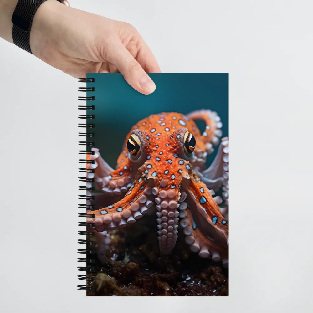 Curiosity of the Deep: The Orange Octopus | Spiral Notebook