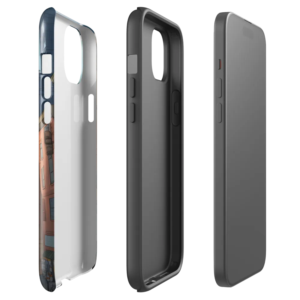 Urban Serenity: A Digital Cityscape | Phone Case |  15 Plus | Tough Case | Glossy