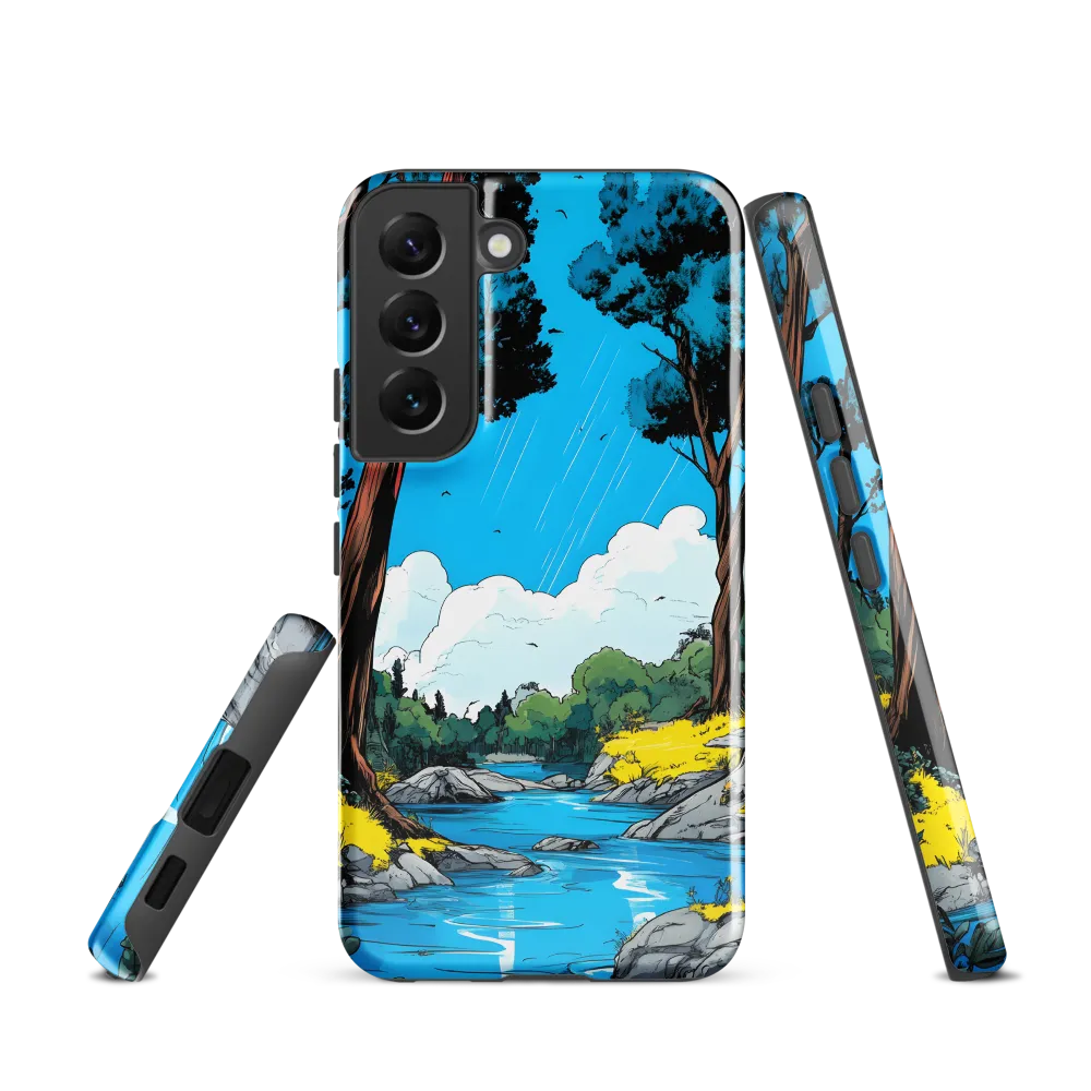 Tranquil River in a Comic Landscape