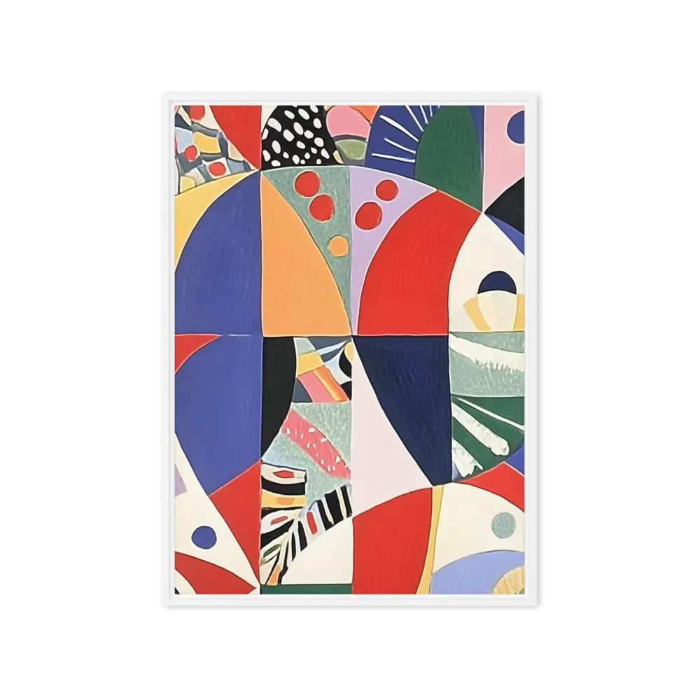 Dynamic Mosaic Symmetry | Canvas with White Frame | 20″×28″