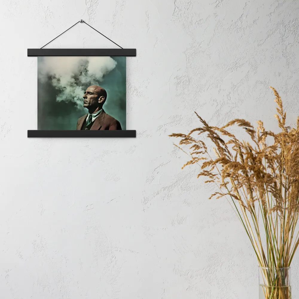 Clouded Thoughts | Poster With Black Wood Hanger | 10″×10″