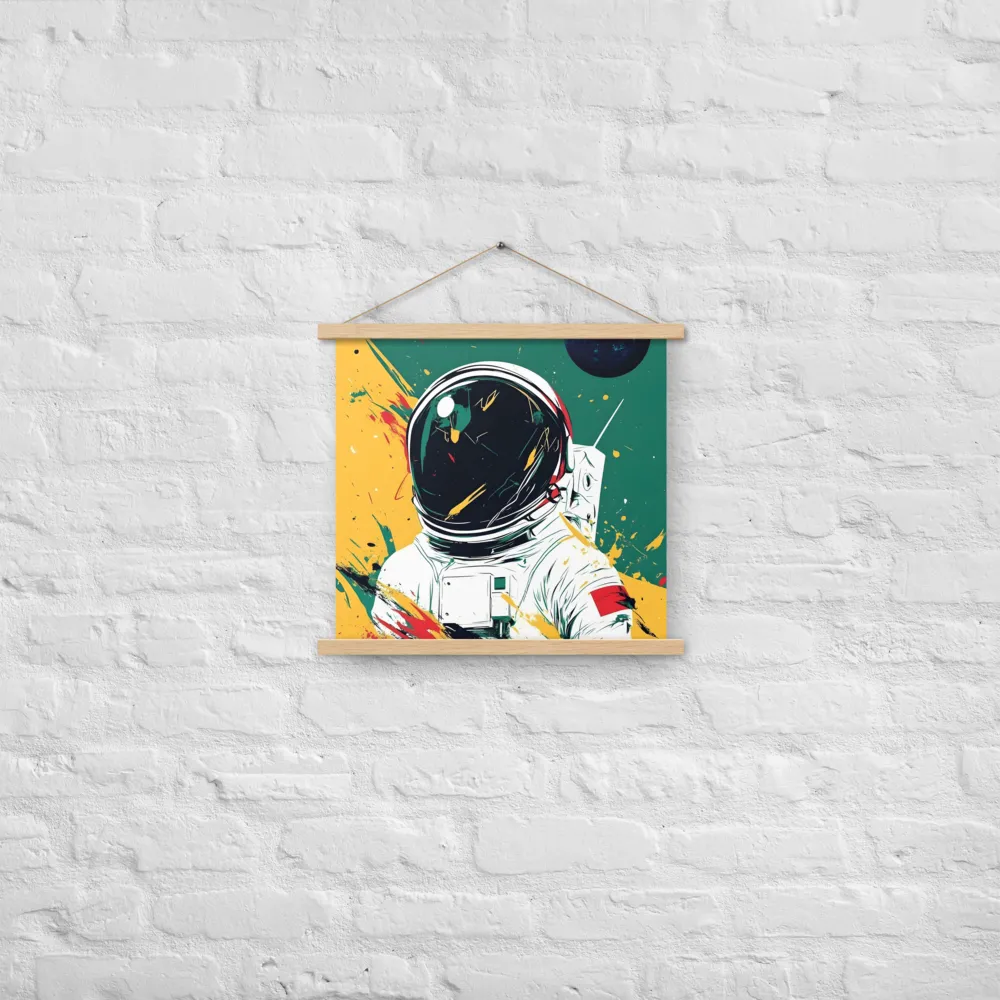 Galactic Explorer: A Modern Odyssey | Poster With Oak Wood Hanger | 18″×18″