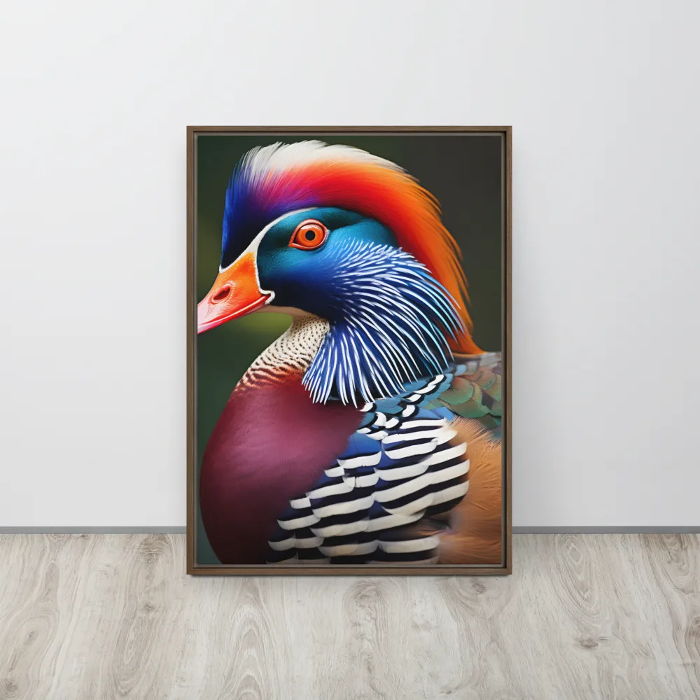 The Majestic Mandarin | Canvas with Brown Frame | 20″×28″