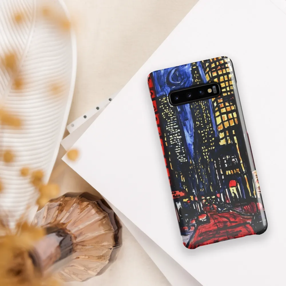 Urban Nightscape: A Journey Through Neon Lights | Phone Case |  S10 Plus | Snap Case | Glossy