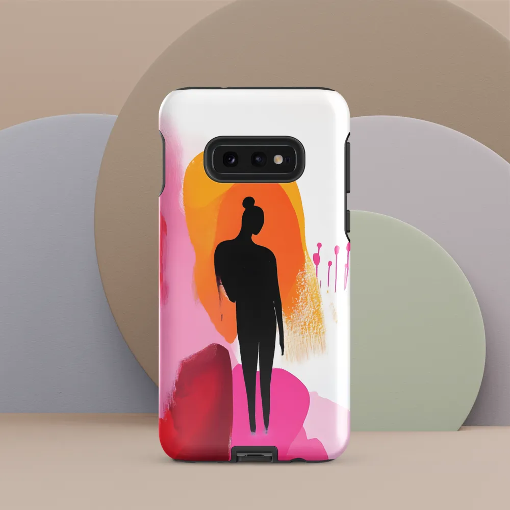 Silhouette in Colorful Abstraction