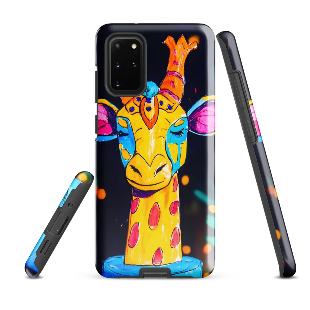 Whimsical Giraffe in Vibrant Colors