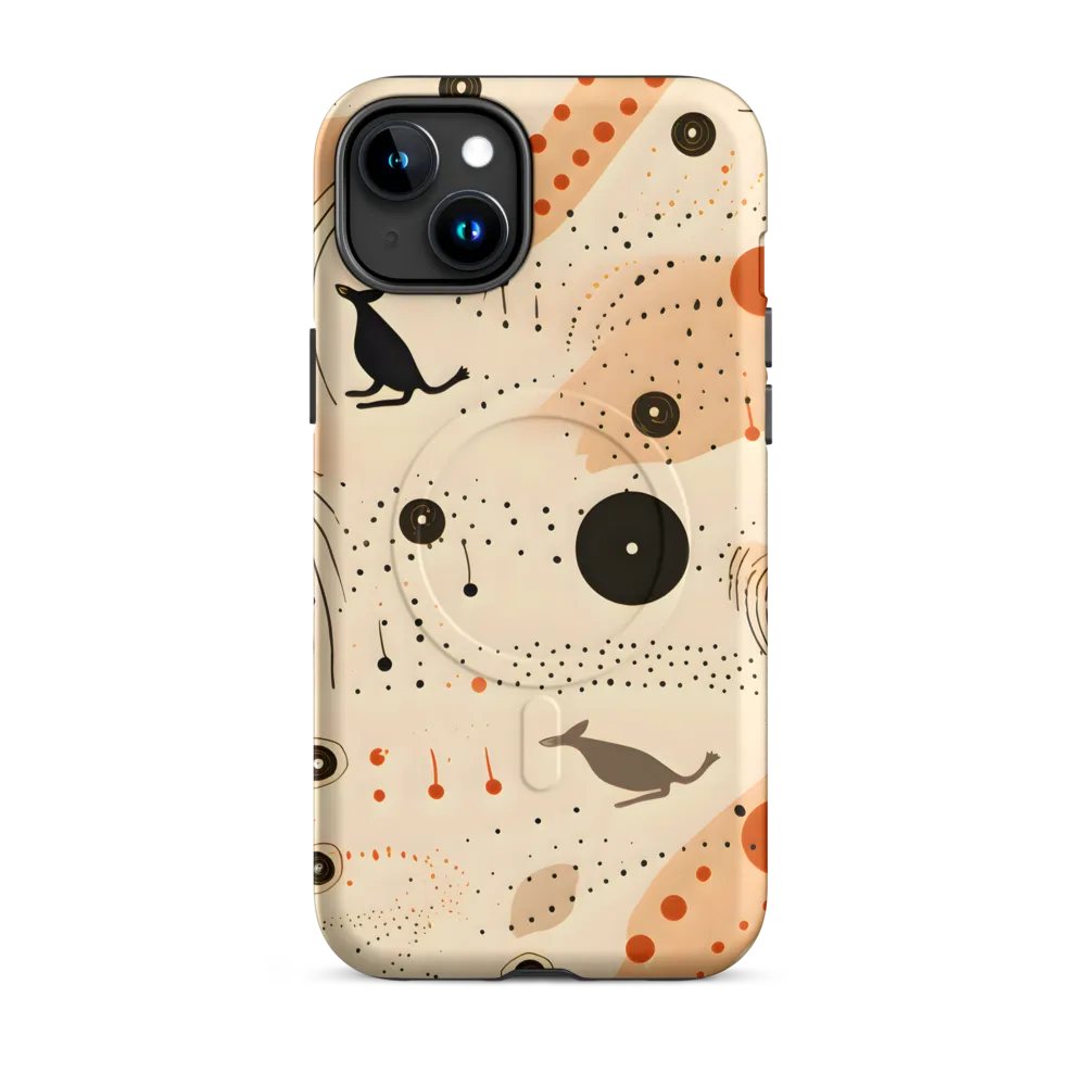 Playful Patterns in Earth Tones | Phone Case |  15 Plus | MagSafe® Tough Case | Matte