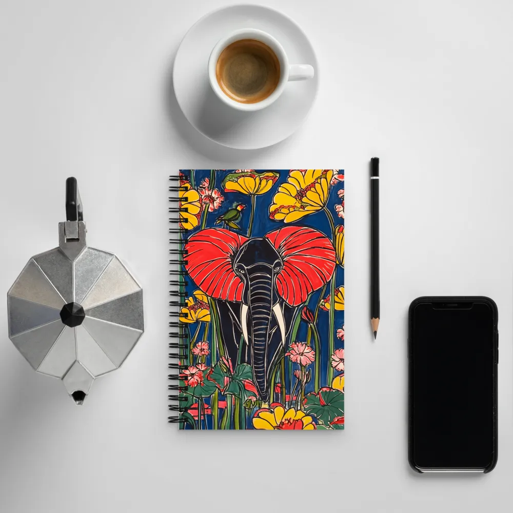 Elephant in Bloom | Spiral Notebook