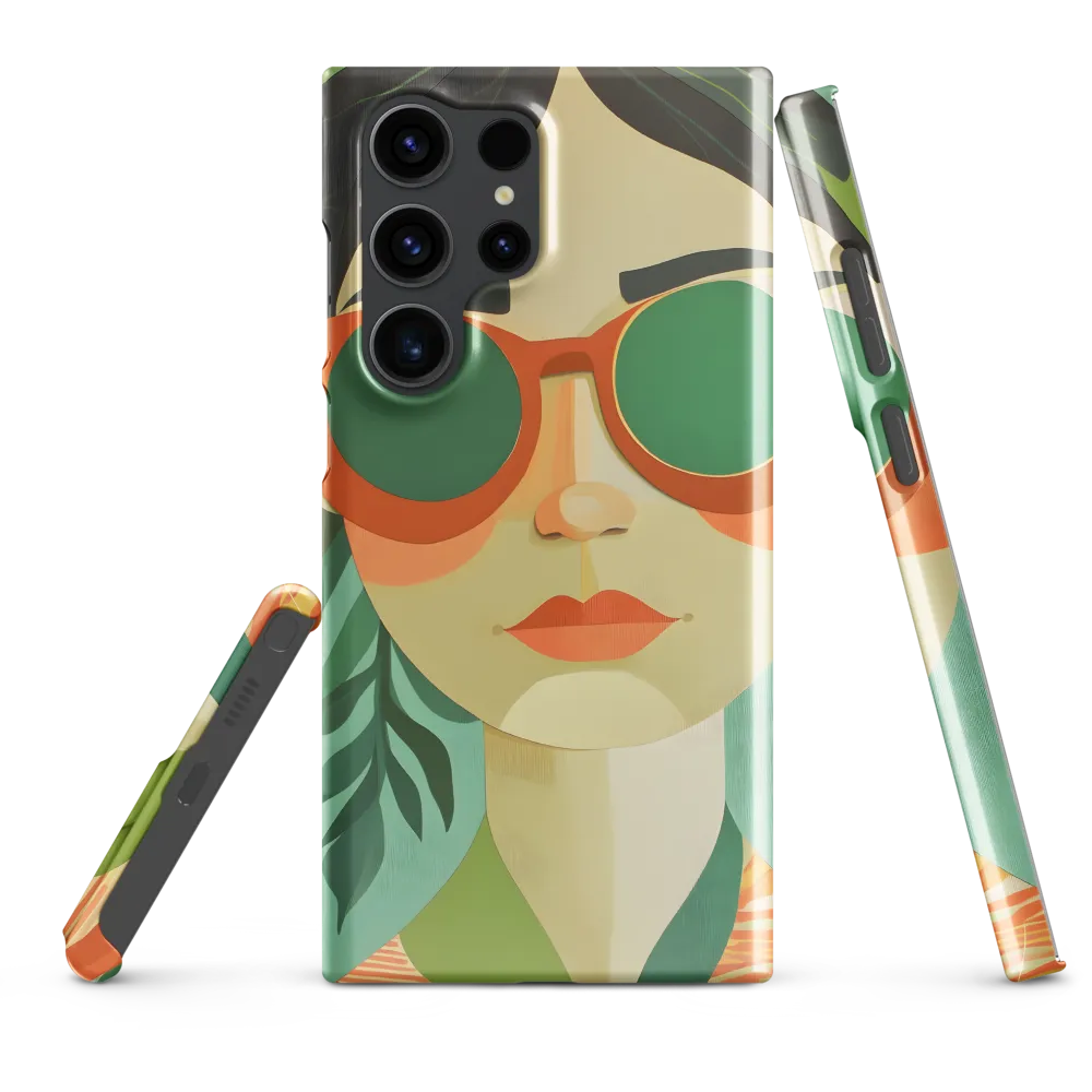 Bold Serenity: A Modern Portrait | Phone Case |  S23 Ultra | Snap Case | Glossy