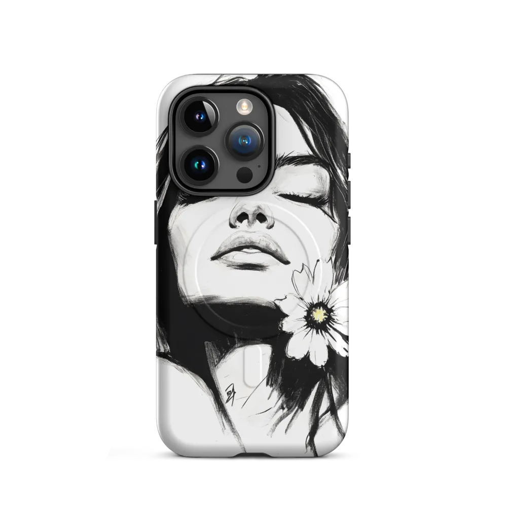 Serenity in Ink | Phone Case |  15 Pro | MagSafe® Tough Case | Matte