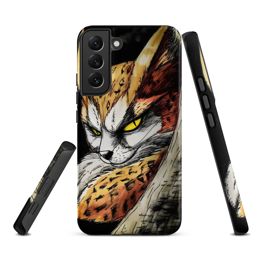 Fierce Gaze of the Wild Cat