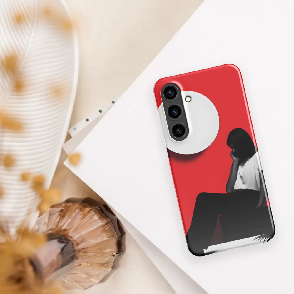 Contemplation in Red | Phone Case |  S24 Plus | Snap Case | Glossy
