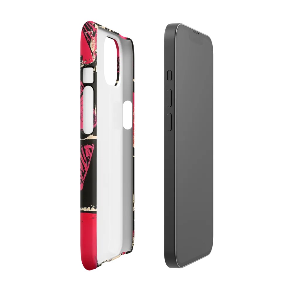 Geometric Symphony in Pink and Black
