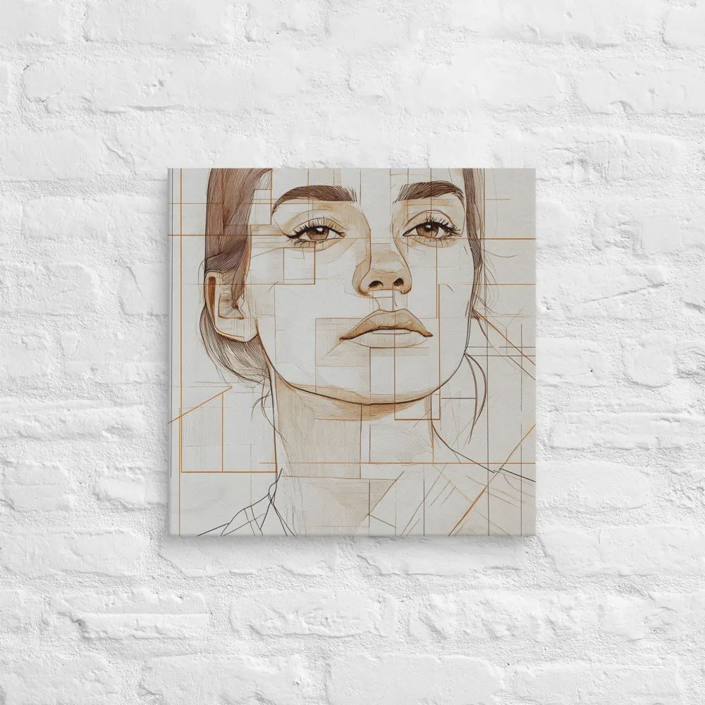 Geometric Serenity: A Minimalist Portrait
