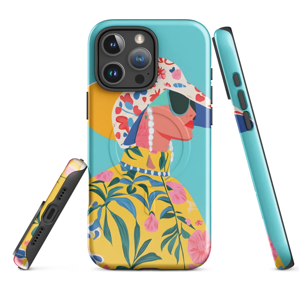 Tropical Confidence: A Fashion Portrait | Phone Case |  16 Pro Max | MagSafe® Tough Case | Glossy