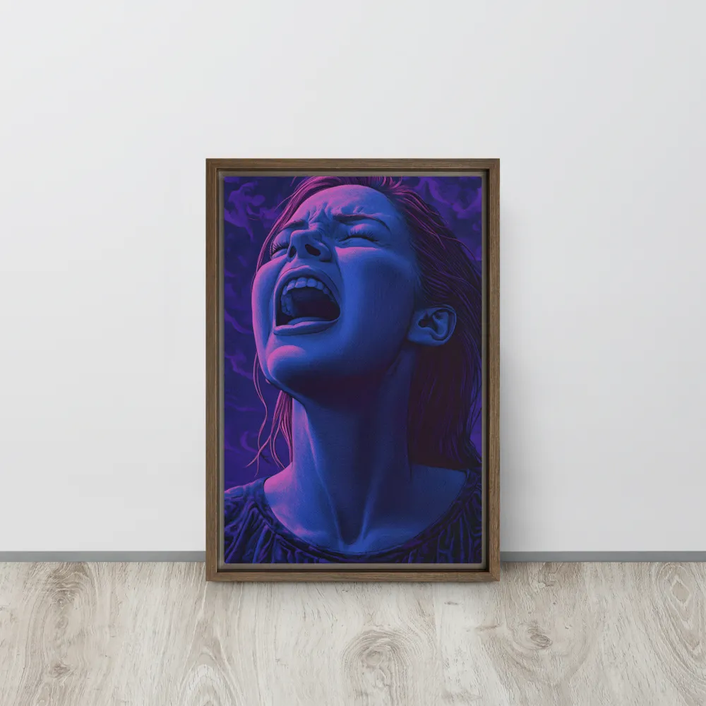 Echoes of Anguish | Canvas with Brown Frame | 12″×18″
