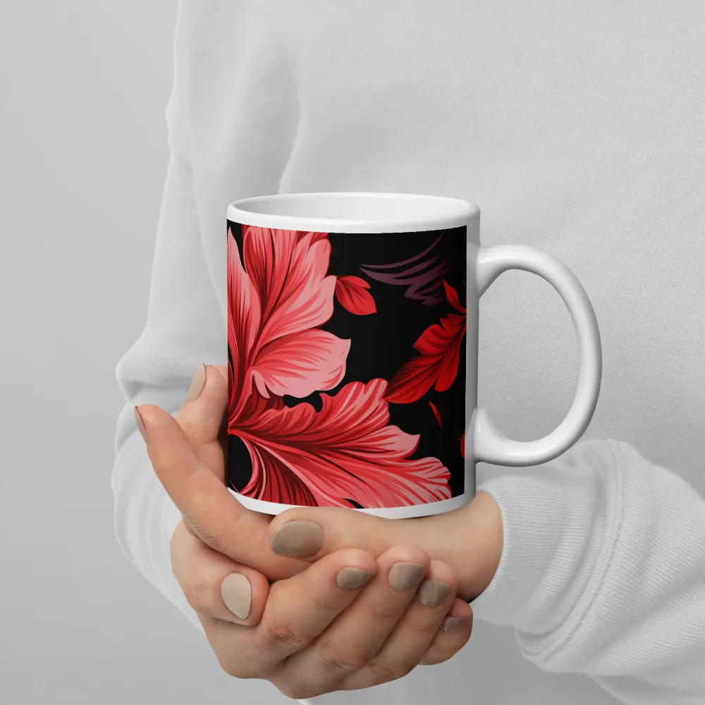 Tropical Elegance in Red | Mugs | Multiple Sizes & Colors