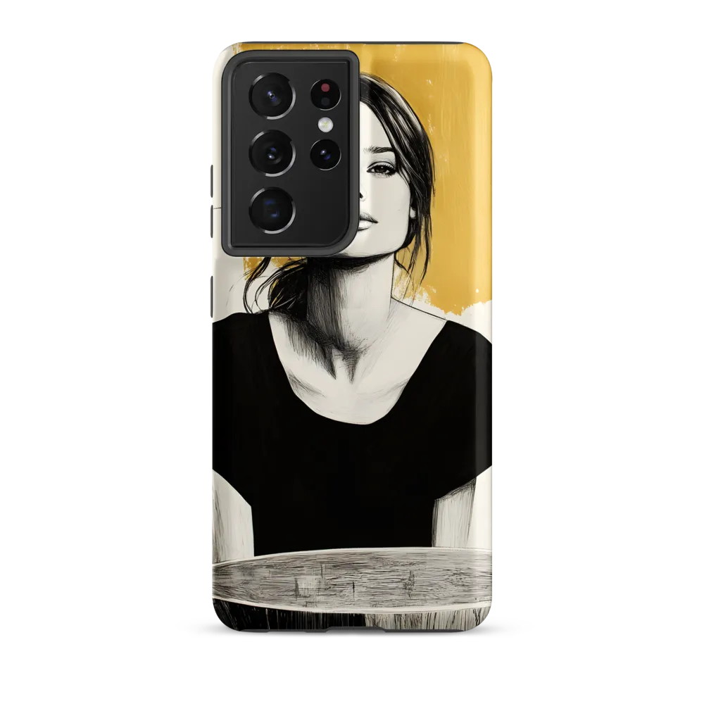 Golden Serenity: A Minimalist Portrait