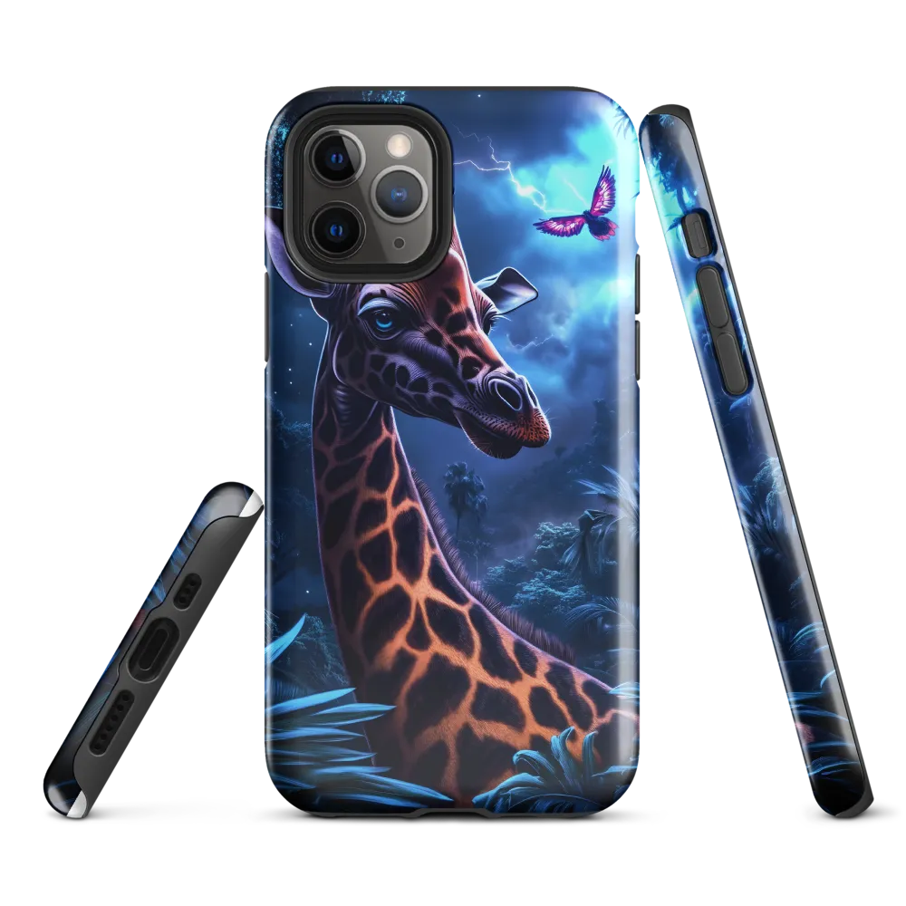 Mystical Giraffe in Twilight Jungle