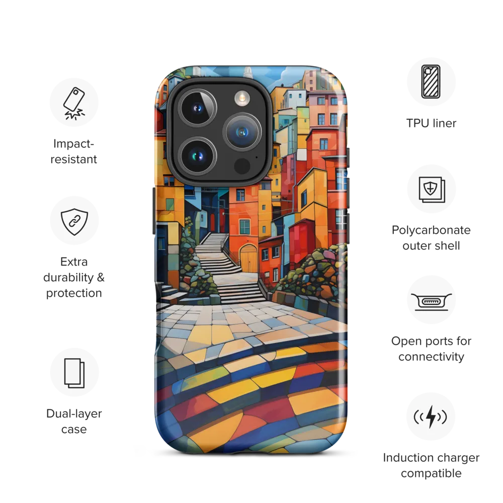 Vibrant Village: A Cubist Journey
