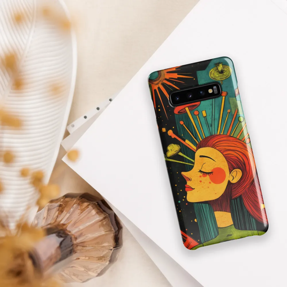 Cosmic Dreams: A Surreal Reflection | Phone Case |  S10 Plus | Snap Case | Glossy