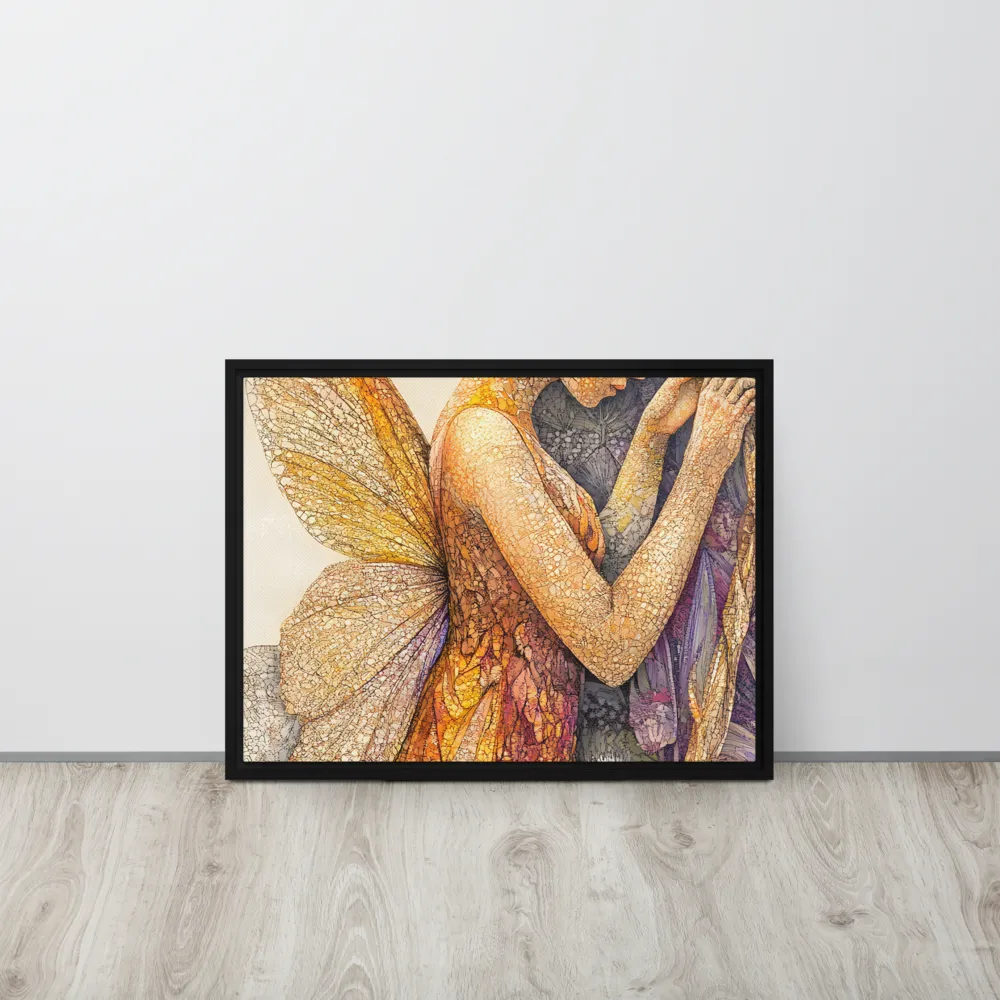 Whispers of the Frosted Meadow | Canvas with Black Frame | 18″×24″