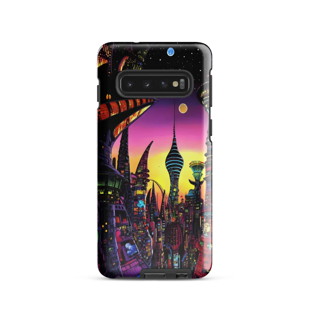 Futuristic Cityscape at Dusk | Phone Case |  S10 | Tough Case | Glossy