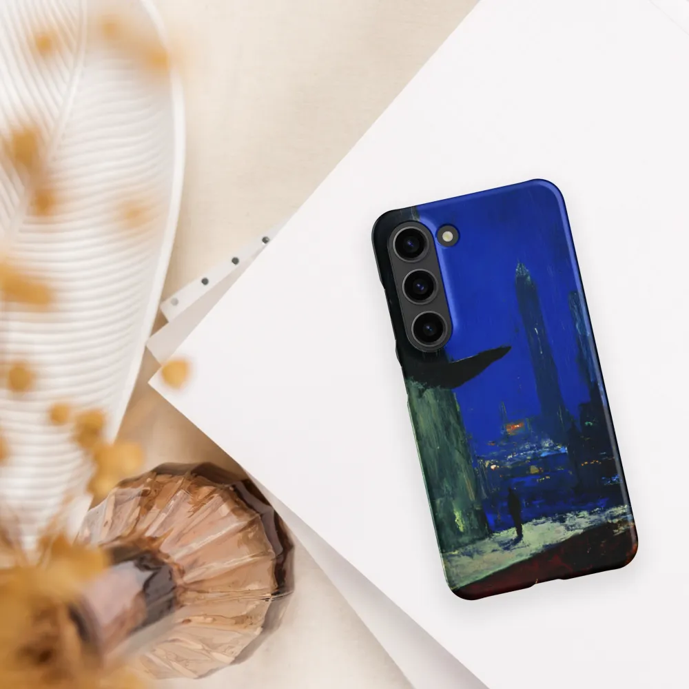 Glimmering Solitude: A Nightscape | Phone Case |  S23 | Snap Case | Matte
