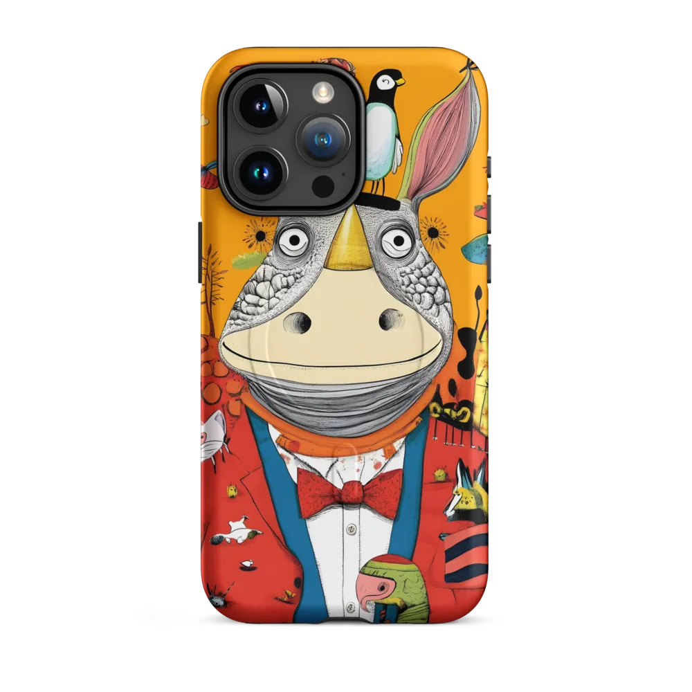 Whimsical Rhinoceros: A Playful Encounter