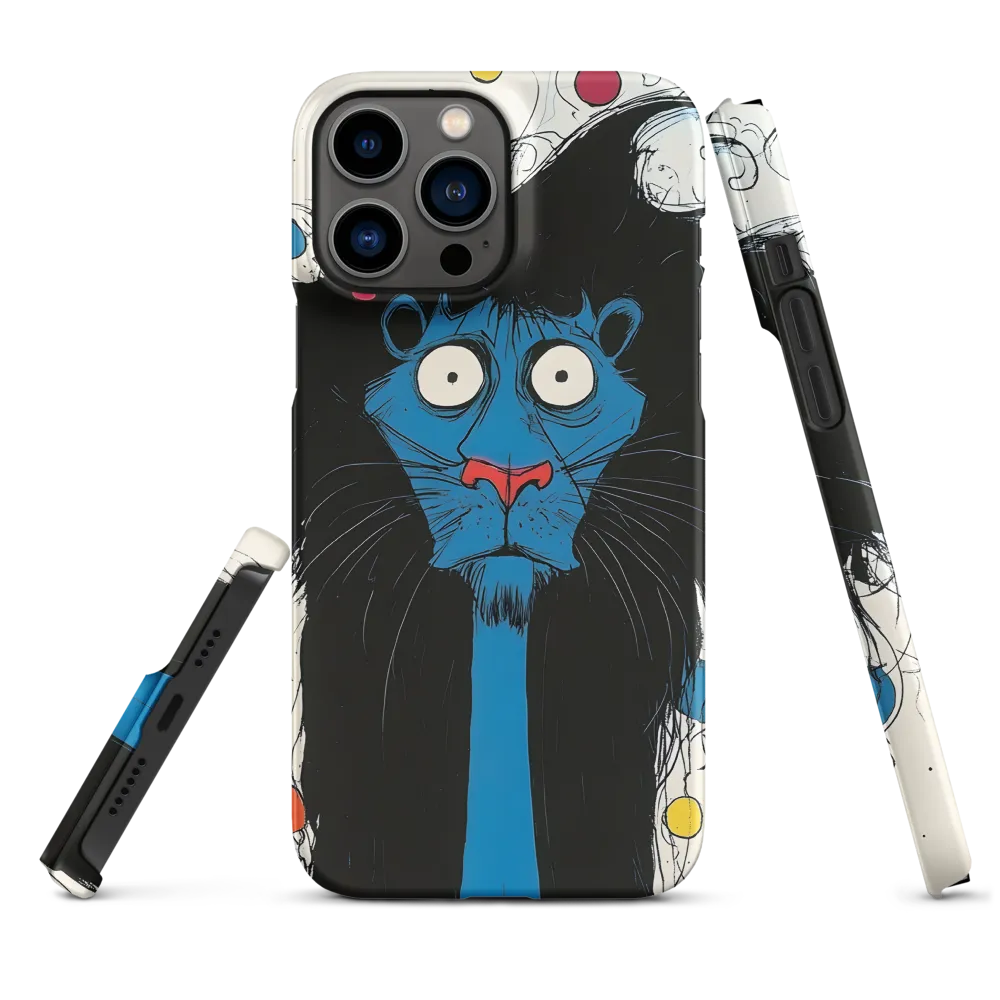 Whimsical Blue Lion