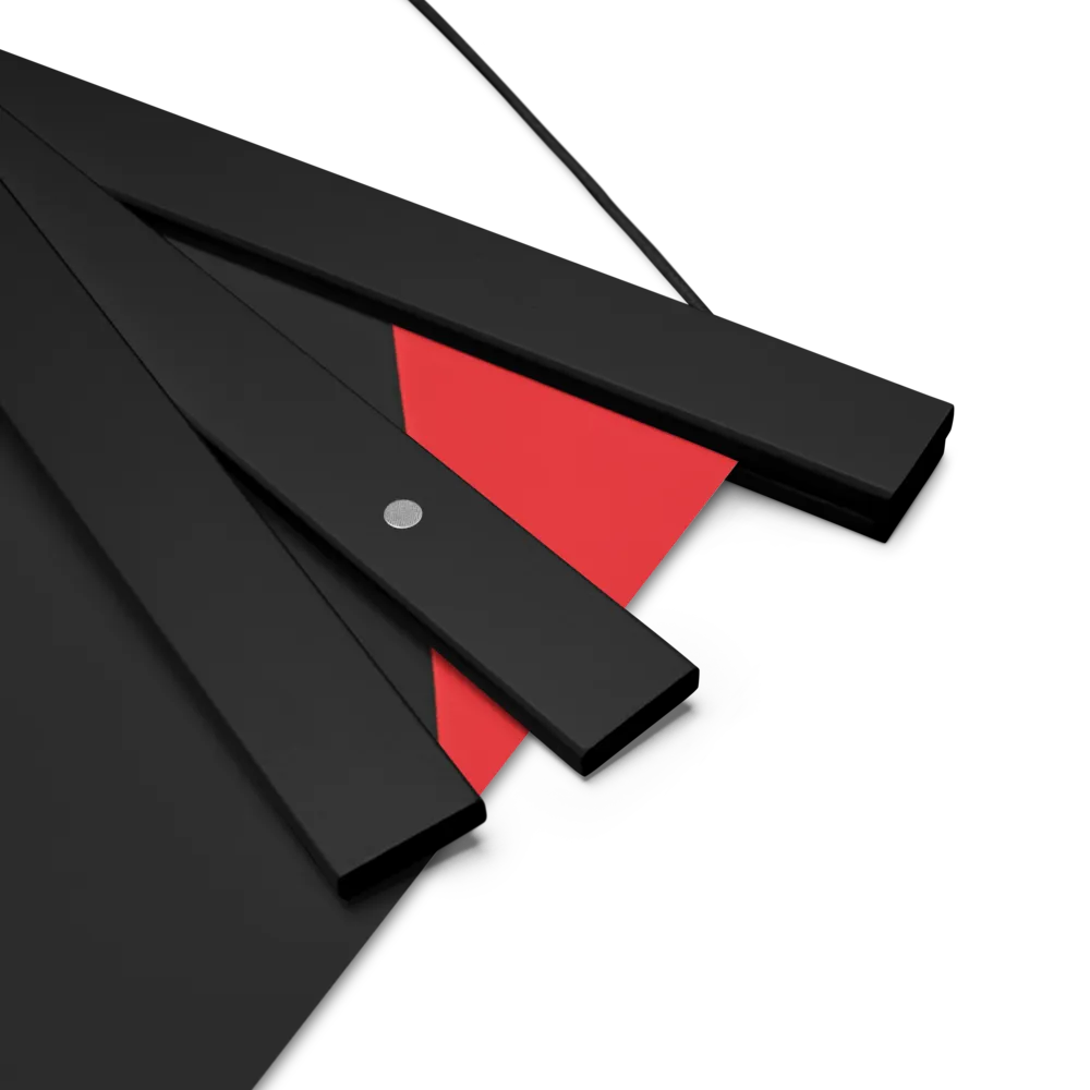 Suspended in Mystery | Poster With Black Wood Hanger | 18″×18″