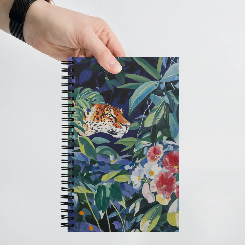 Hidden Majesty: The Jaguar Amongst Tropical Splendor | Spiral Notebook