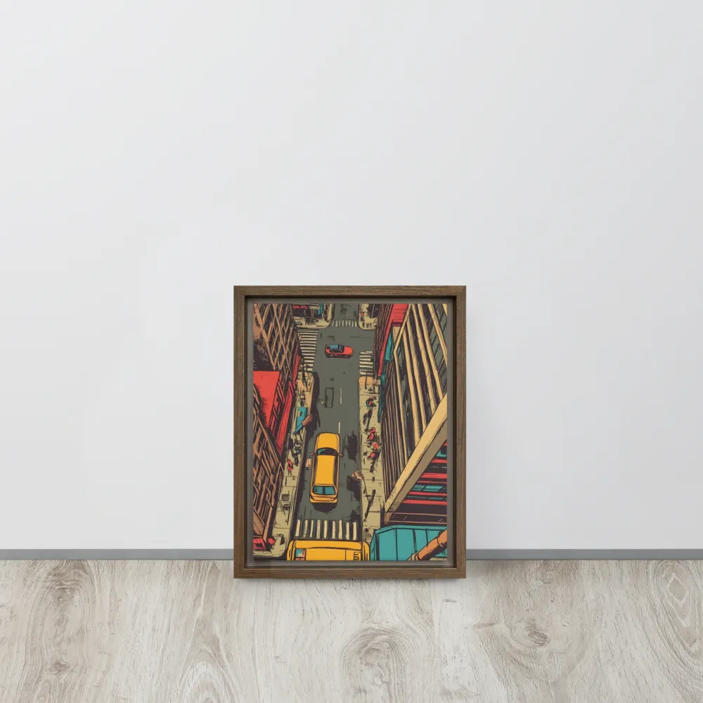 Urban Symphony | Canvas with Brown Frame | 9″×12″