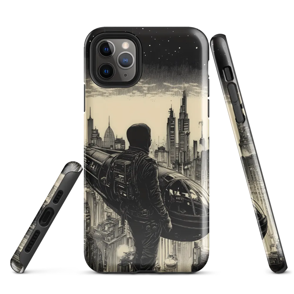 Pilot of the Dystopian Skies | Phone Case |  11 Pro Max | Tough Case | Glossy