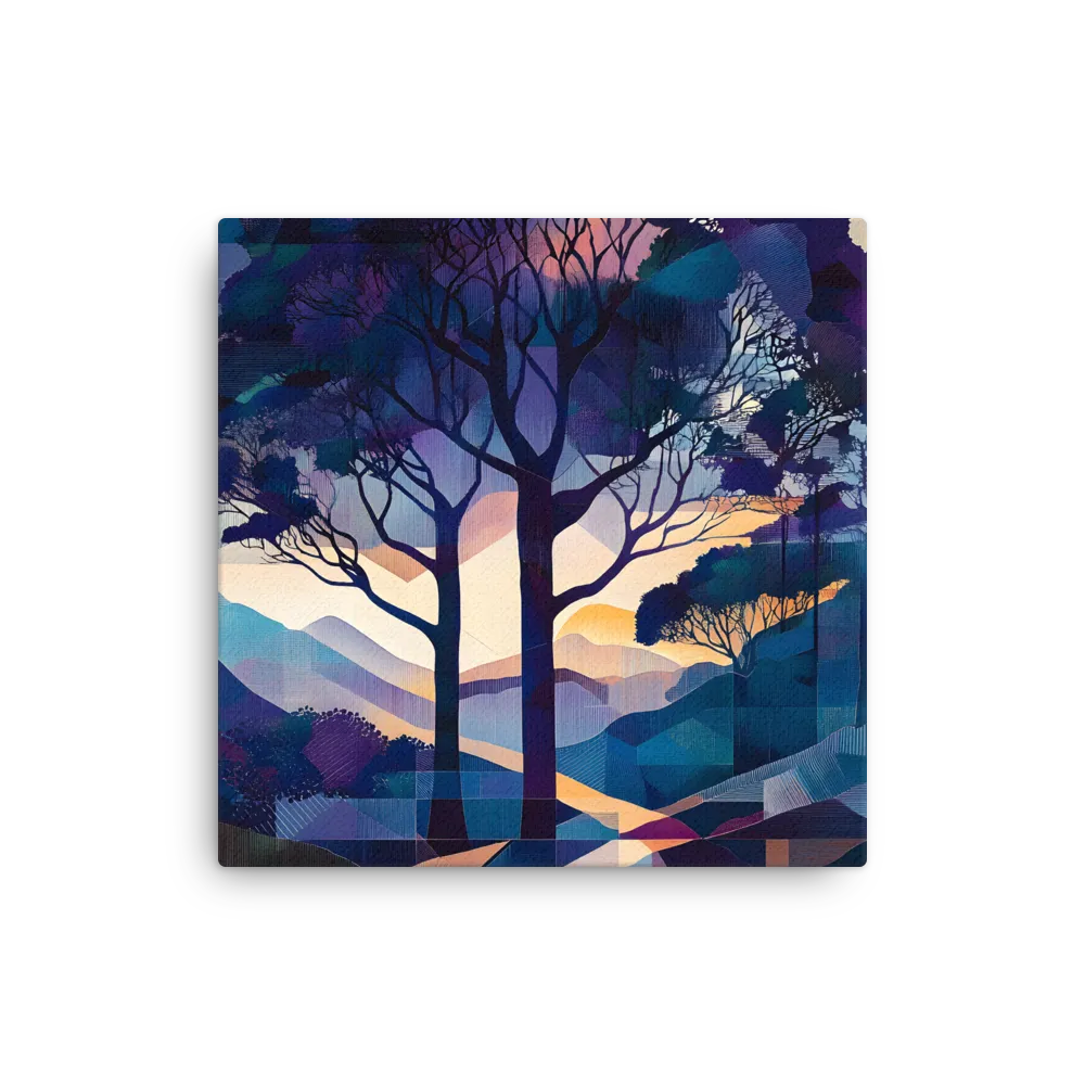 Tranquil Geometry: A Journey Through Color | Thin Canvas | 12″×12″