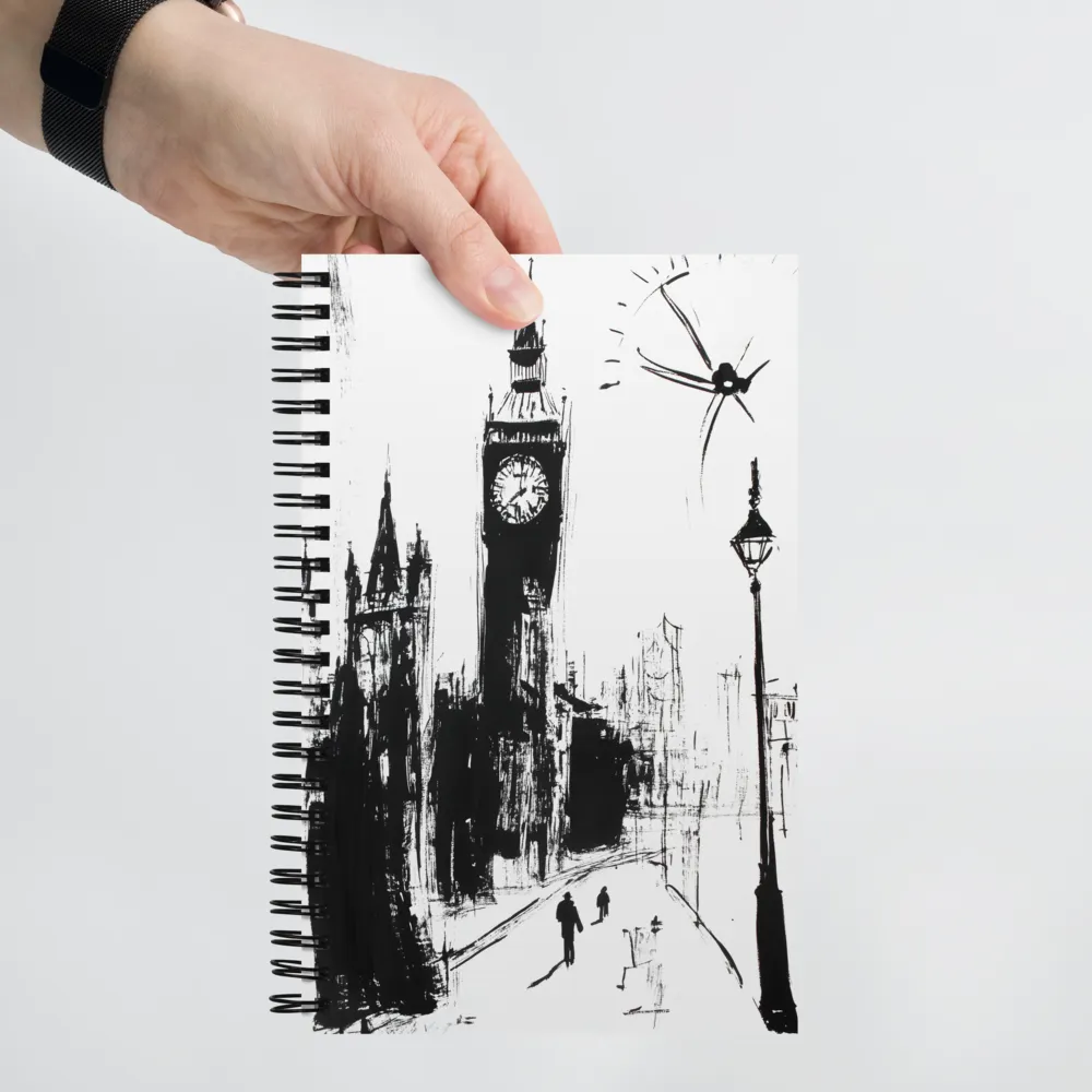 Clock Tower in Motion | Spiral Notebook