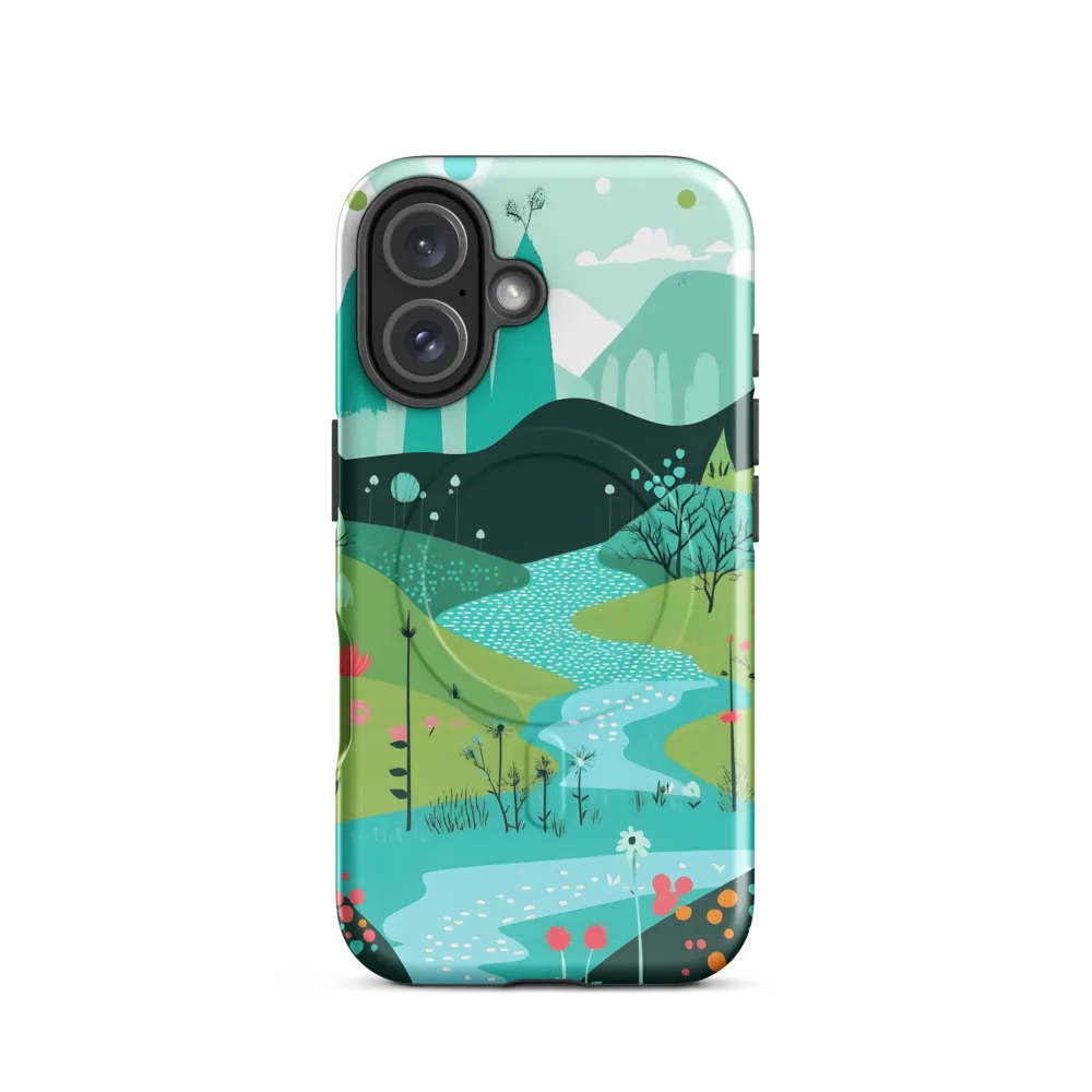 Whimsical River in a Lush Landscape