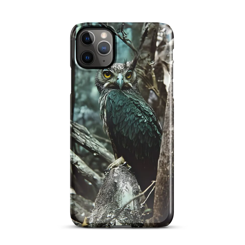 Whispers of the Forest: The Owl's Vigil | Phone Case |  11 Pro Max | Snap Case | Glossy